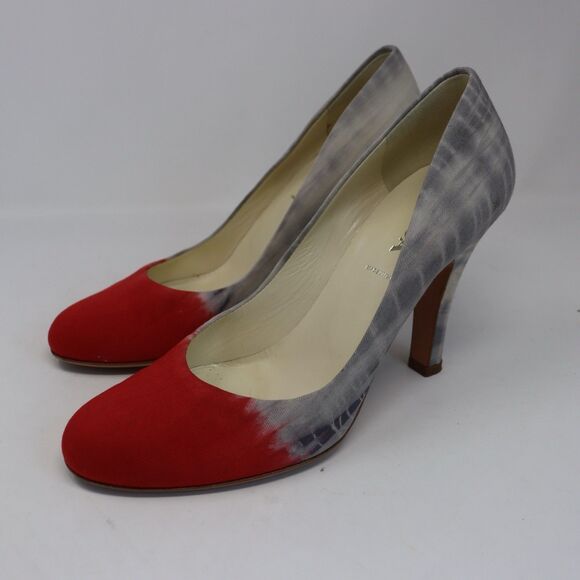 PRADA Size 36 / US 6 Red Toe Cloth Pumps - Picture 1 of 7